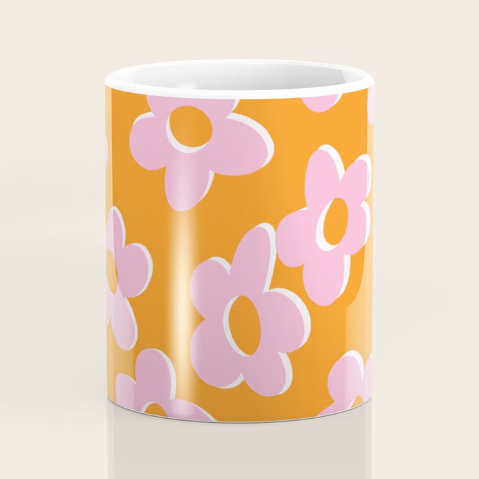 Groovy Daisy || Retro Flower Vibrant Print 60s 70s Coffee Mug Gallery Image 4