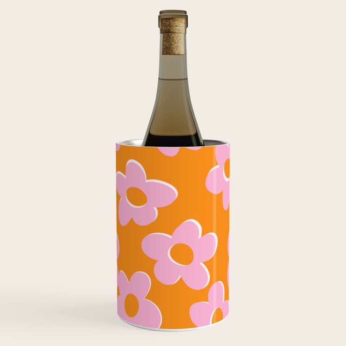 Groovy Daisy || Retro Flower Vibrant Print 60s 70s Wine Chiller Gallery Image 2