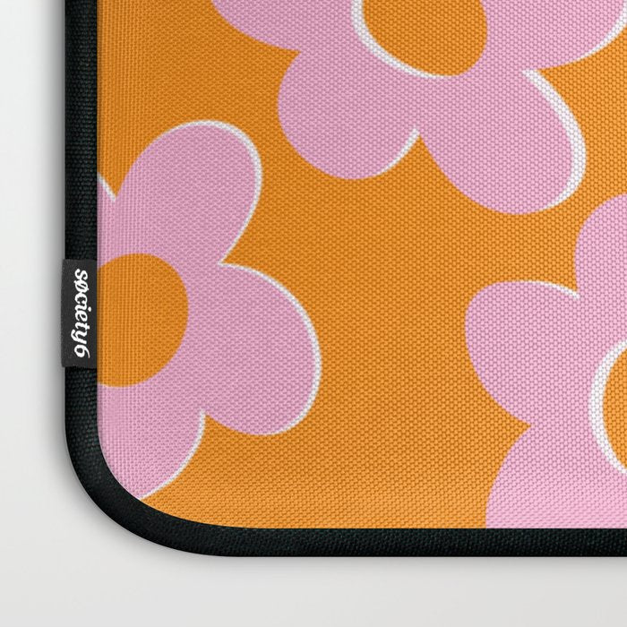 Groovy Daisy || Retro Flower Vibrant Print 60s 70s Laptop Sleeve Gallery Image 3