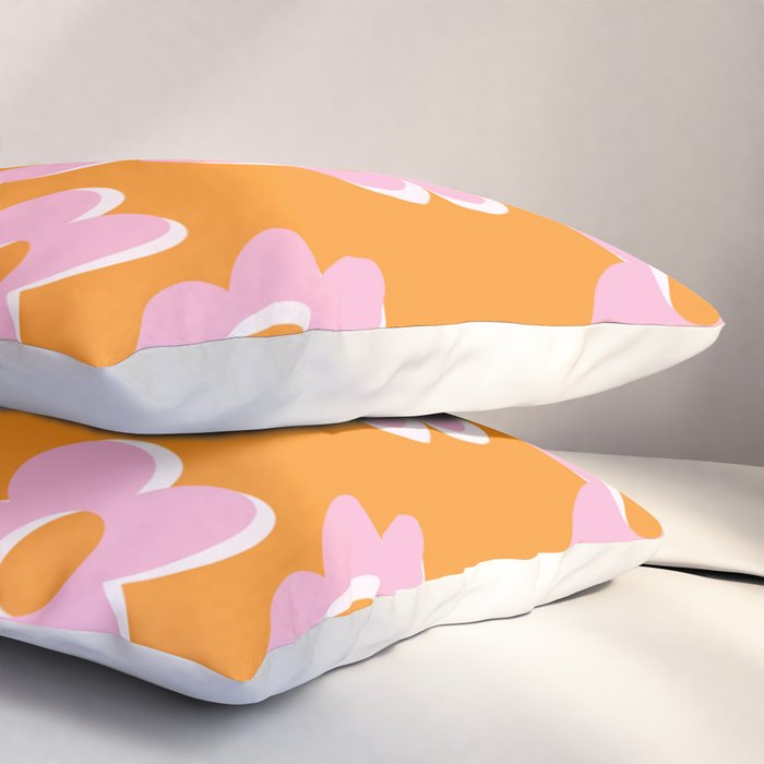 Groovy Daisy || Retro Flower Vibrant Print 60s 70s Pillow Sham Gallery Image 3