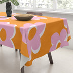 Groovy Daisy || Retro Flower Vibrant Print 60s 70s Tablecloth Gallery Image 3
