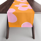 Groovy Daisy || Retro Flower Vibrant Print 60s 70s Table Runner Gallery Image 1