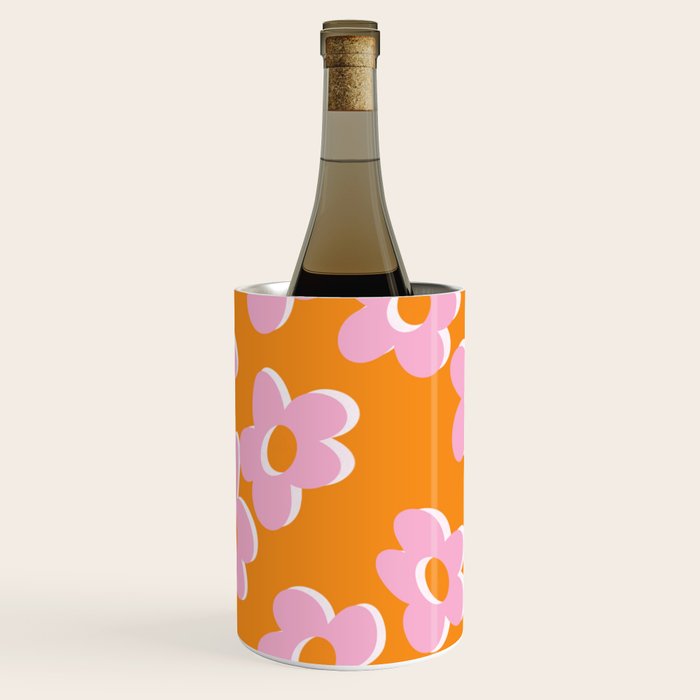 Groovy Daisy || Retro Flower Vibrant Print 60s 70s Wine Chiller Gallery Image 3