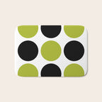 Mid Century Modern Scandinavian Decor Black and Chartreuse Bath Mat Gallery Image 1
