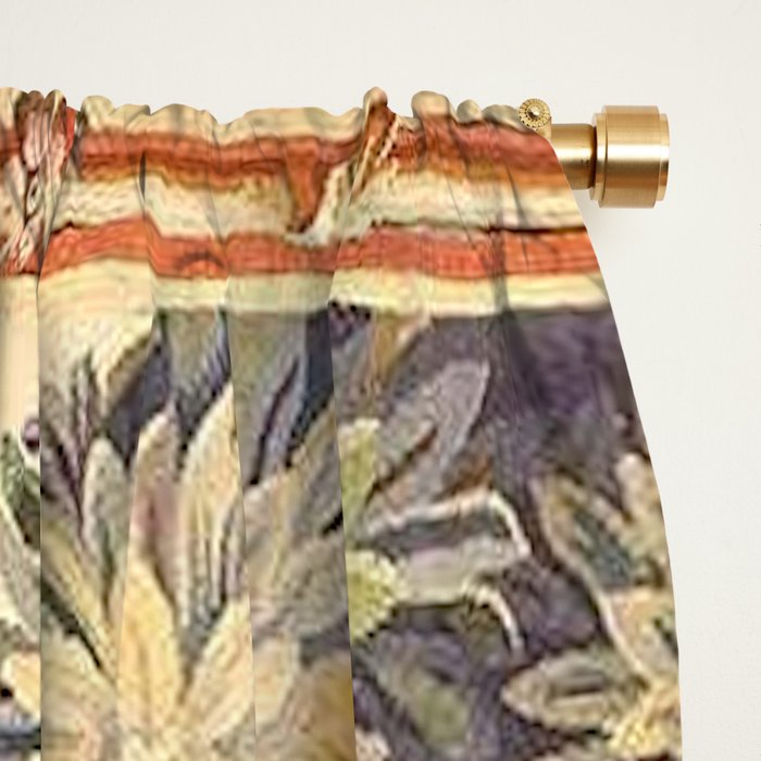 Antique Rococo French Pastoral Tapestry Window Curtain Gallery Image 2