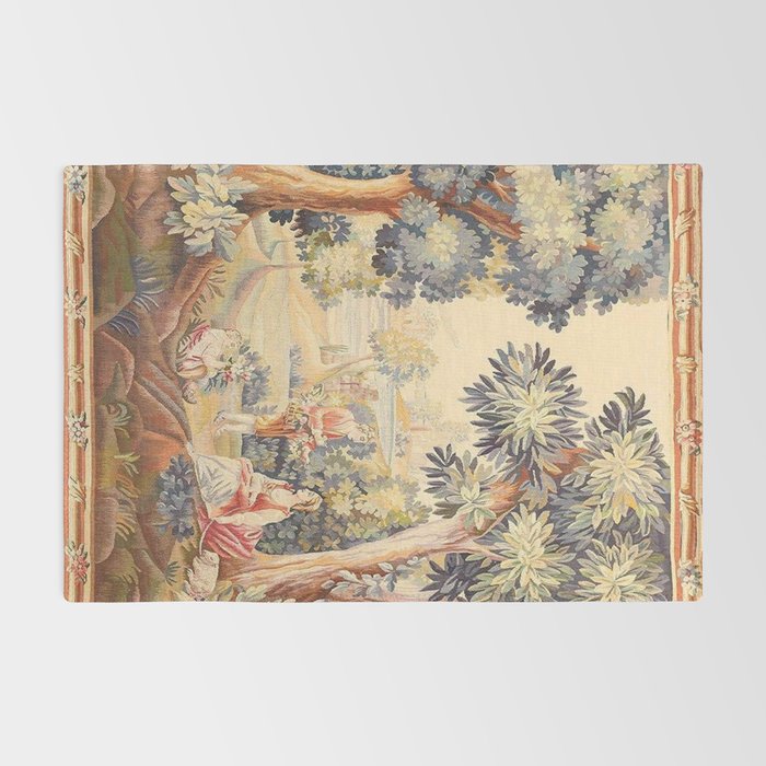 Antique Rococo French Pastoral Tapestry Rug Gallery Image 2