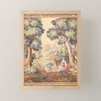 Antique Rococo French Pastoral Tapestry Mini Art Print Gallery Image 1