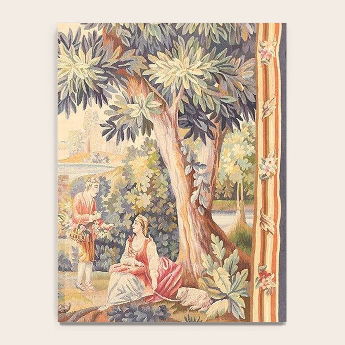 Antique Rococo French Pastoral Tapestry Notebook Gallery Image 4