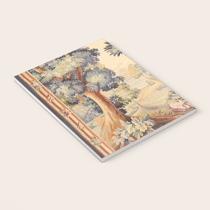 Antique Rococo French Pastoral Tapestry Notebook Gallery Image 3