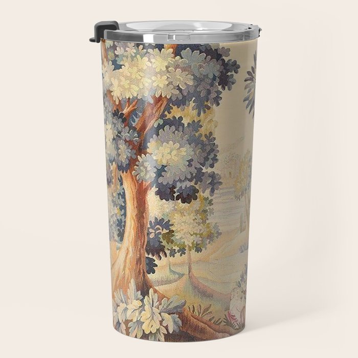 Antique Rococo French Pastoral Tapestry Travel Mug Gallery Image 3