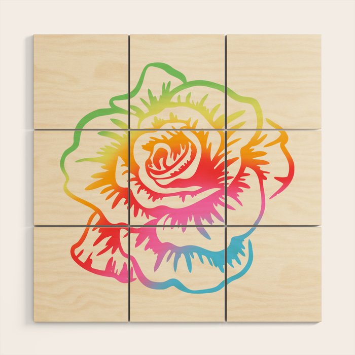 Pride Rose Wood Wall Art Gallery Image 1
