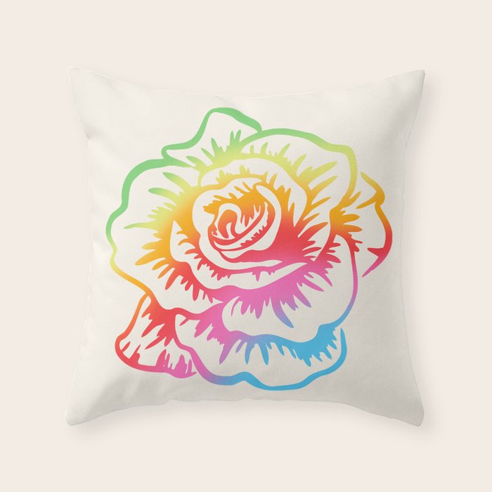 Pride Rose Throw Pillow Gallery Image 1