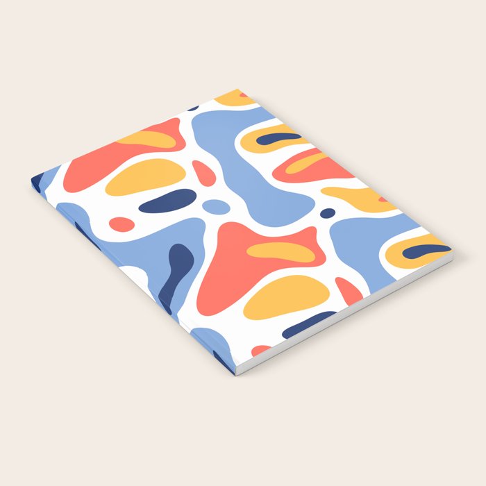 Colorful abstract organic shape art pattern Notebook Gallery Image 2