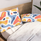 Colorful abstract organic shape art pattern Pillow Sham Gallery Image 2