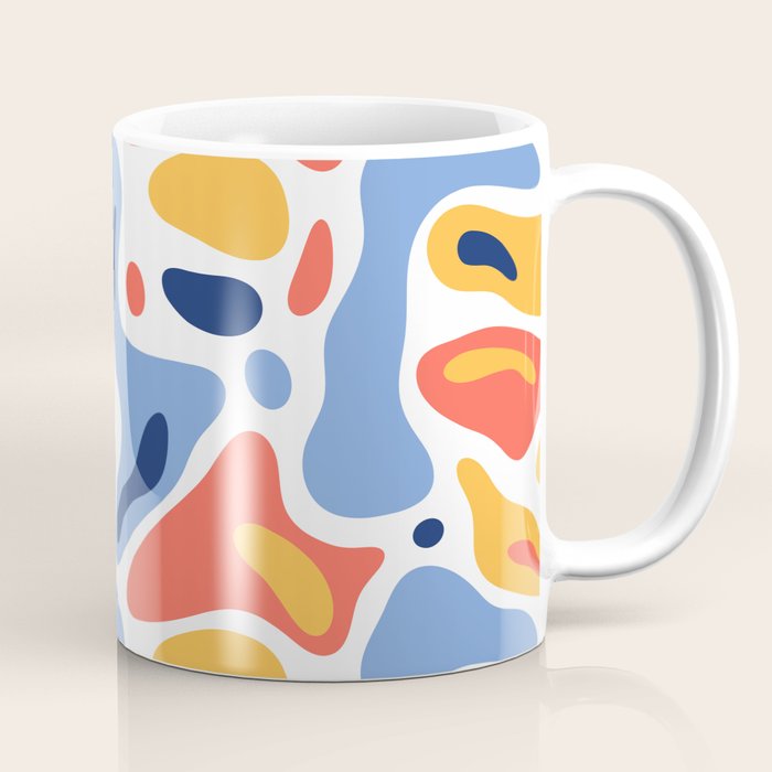 Colorful abstract organic shape art pattern Coffee Mug Gallery Image 1