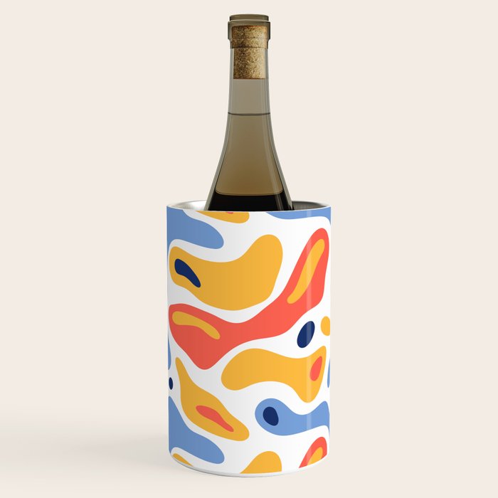 Colorful abstract organic shape art pattern Wine Chiller Gallery Image 2