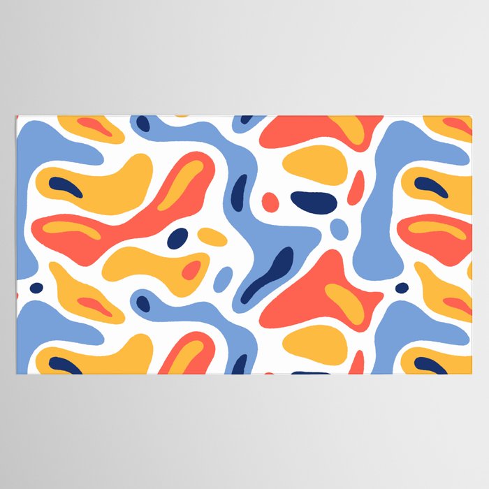 Colorful abstract organic shape art pattern Tablecloth Gallery Image 2