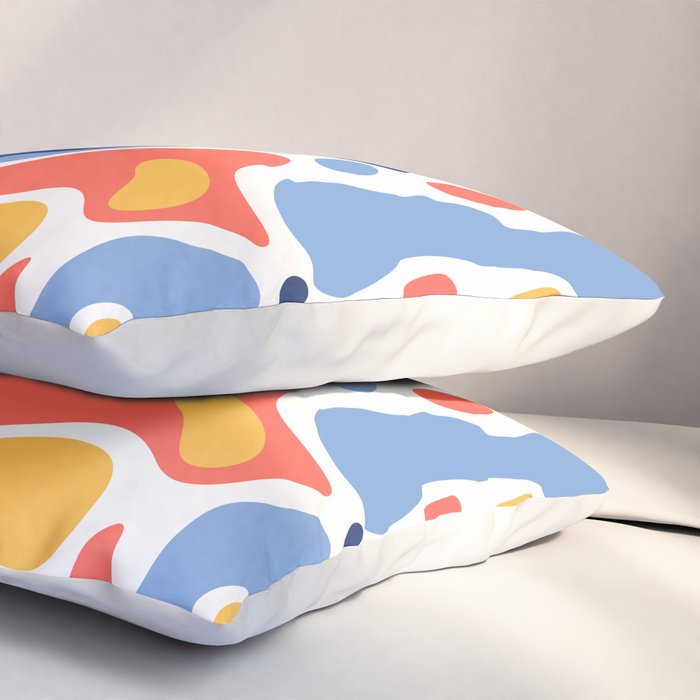 Colorful abstract organic shape art pattern Pillow Sham Gallery Image 3