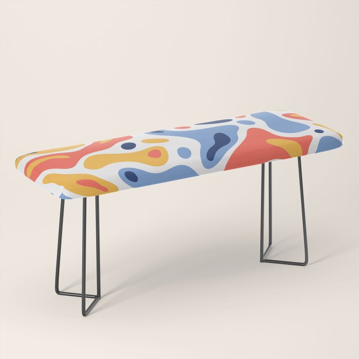 Colorful abstract organic shape art pattern Bench Gallery Image 1