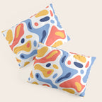 Colorful abstract organic shape art pattern Pillow Sham Gallery Image 3