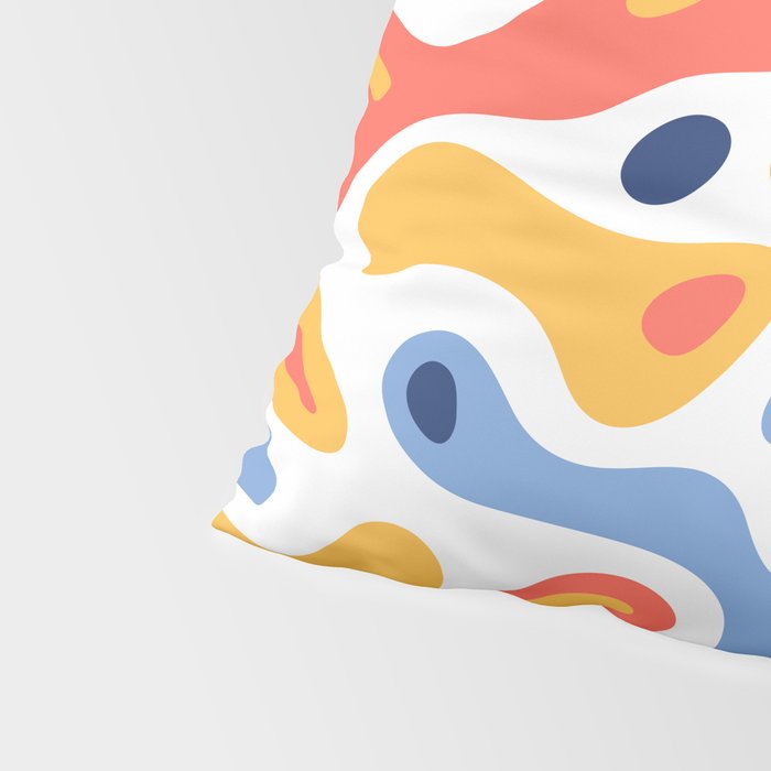 Colorful abstract organic shape art pattern Pillow Sham Gallery Image 4