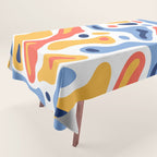 Colorful abstract organic shape art pattern Tablecloth Gallery Image 1