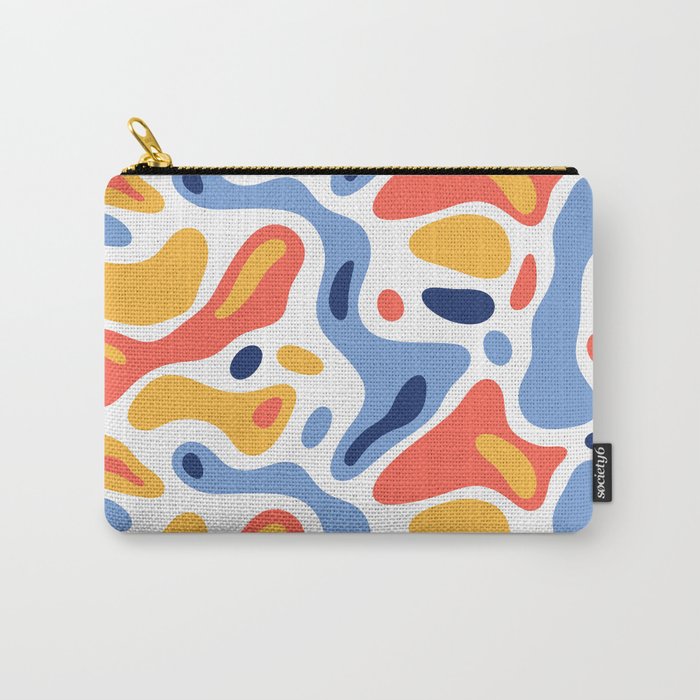 Colorful abstract organic shape art pattern Carry All Pouch Gallery Image 1