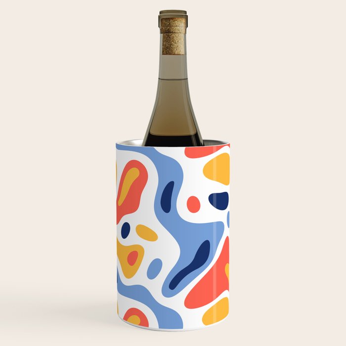 Colorful abstract organic shape art pattern Wine Chiller Gallery Image 1