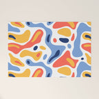 Colorful abstract organic shape art pattern Welcome Mat Gallery Image 1
