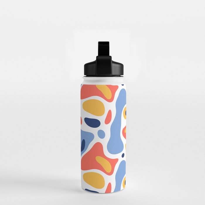 Colorful abstract organic shape art pattern Water Bottle Gallery Image 2