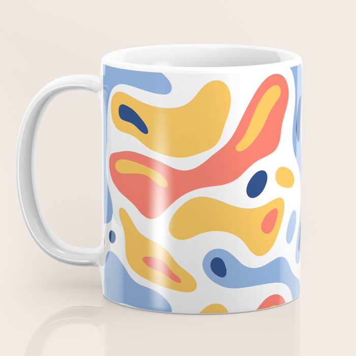 Colorful abstract organic shape art pattern Coffee Mug Gallery Image 3