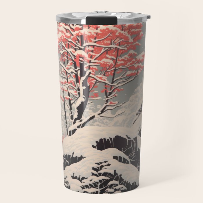 Majestic Winter Mountain Deer  Travel Mug Gallery Image 1