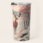 Majestic Winter Mountain Deer  Travel Mug Gallery Image 3
