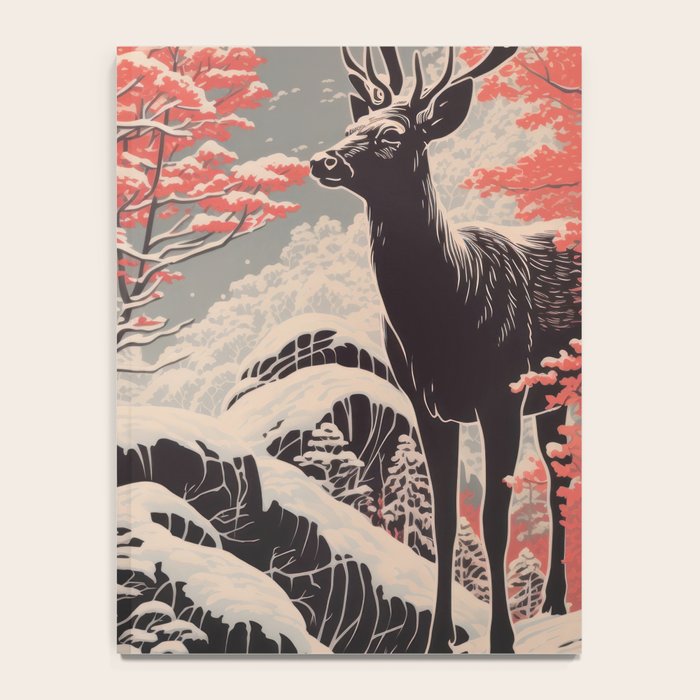 Majestic Winter Mountain Deer  Notebook Gallery Image 4