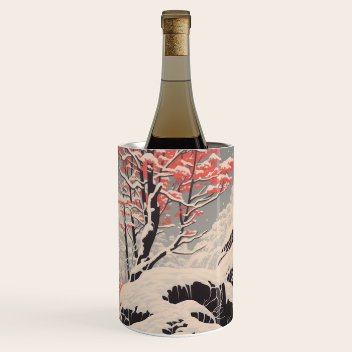 Majestic Winter Mountain Deer  Wine Chiller Gallery Image 1