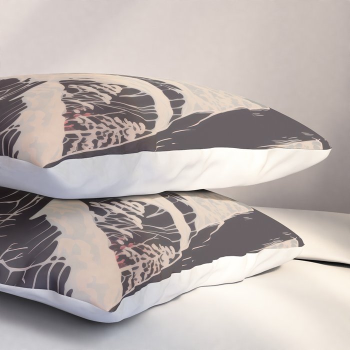 Majestic Winter Mountain Deer  Pillow Sham Gallery Image 3