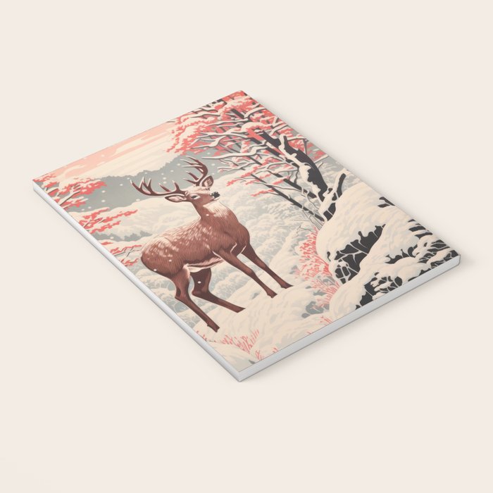 Majestic Winter Mountain Deer  Notebook Gallery Image 3