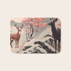 Majestic Winter Mountain Deer  Bath Mat Gallery Image 1