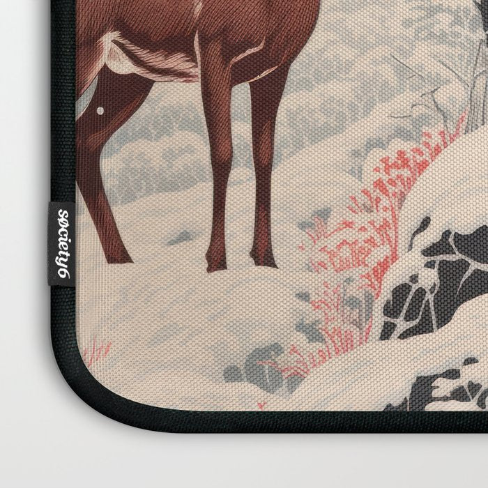 Majestic Winter Mountain Deer  Laptop Sleeve Gallery Image 3