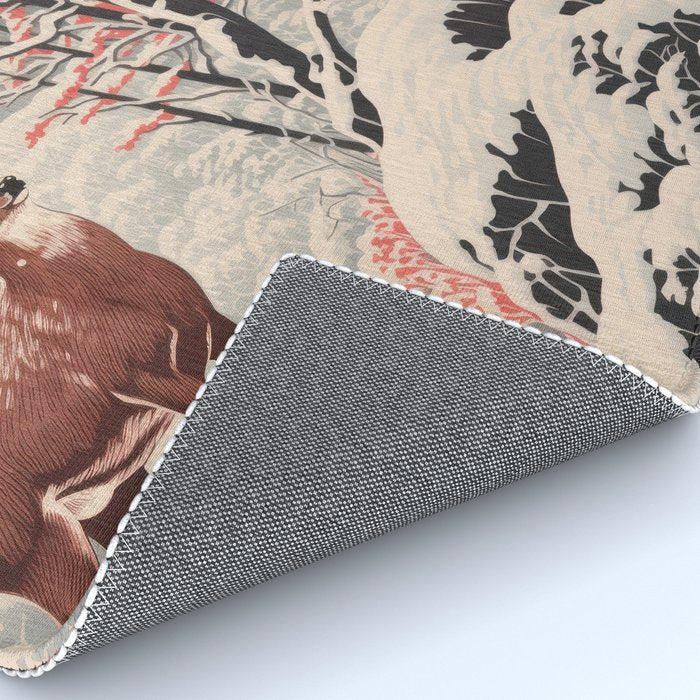 Majestic Winter Mountain Deer  Rug Gallery Image 4