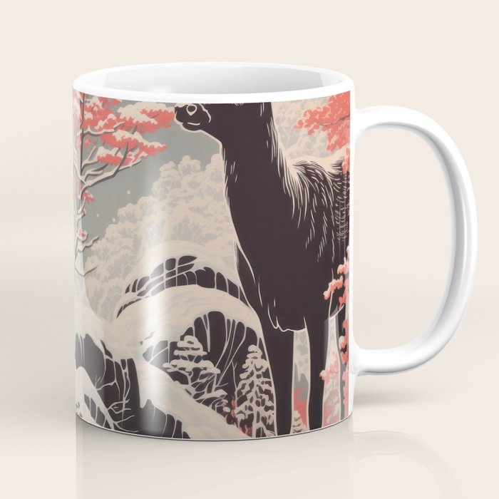 Majestic Winter Mountain Deer  Coffee Mug Gallery Image 1