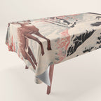 Majestic Winter Mountain Deer  Tablecloth Gallery Image 1