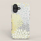 Floral Prints, Soft, Yellow and Gray, Modern Print Art iPhone Case Gallery Image 1
