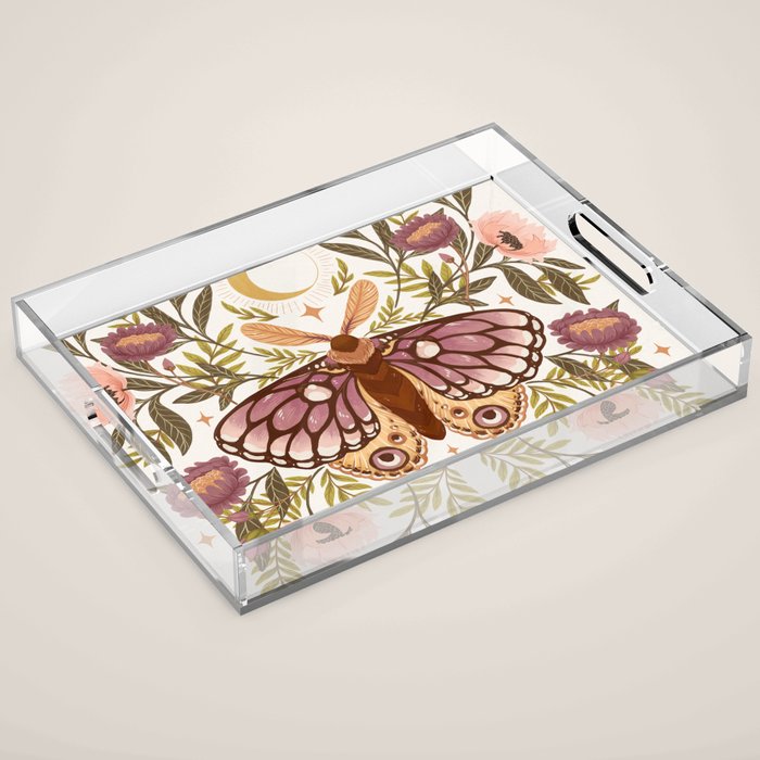 Countryside Garden Moth Acrylic Tray Gallery Image 1