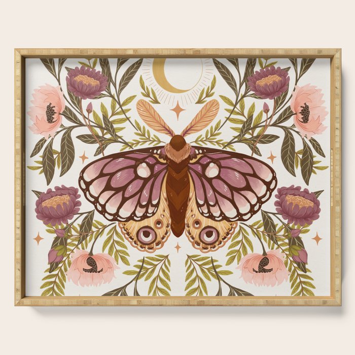 Countryside Garden Moth Serving Tray Gallery Image 1