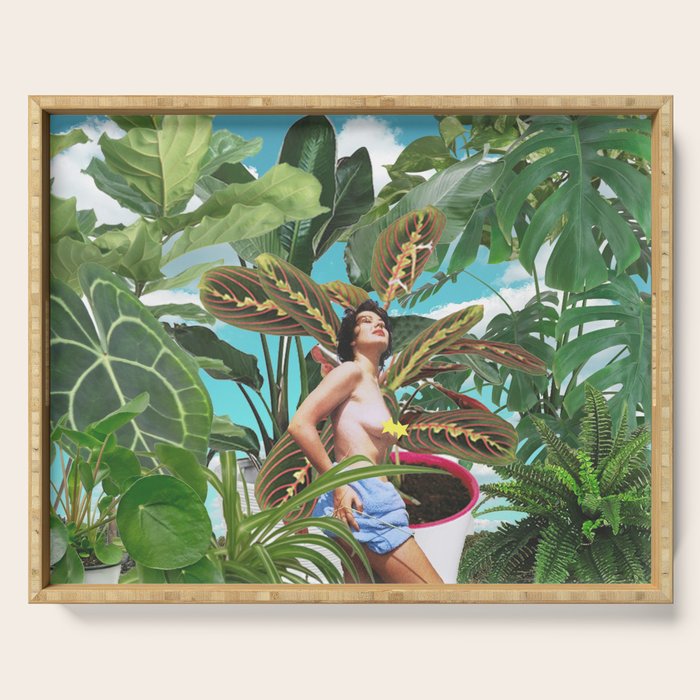Plants are my real friends Serving Tray Gallery Image 1