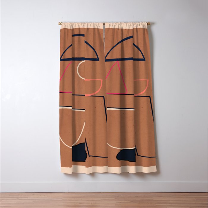 Modern Abstract Minimal Shapes 62 Window Curtain Gallery Image 3