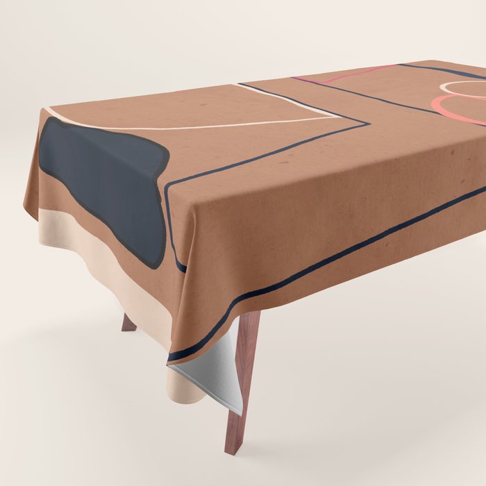 Modern Abstract Minimal Shapes 62 Tablecloth Gallery Image 1