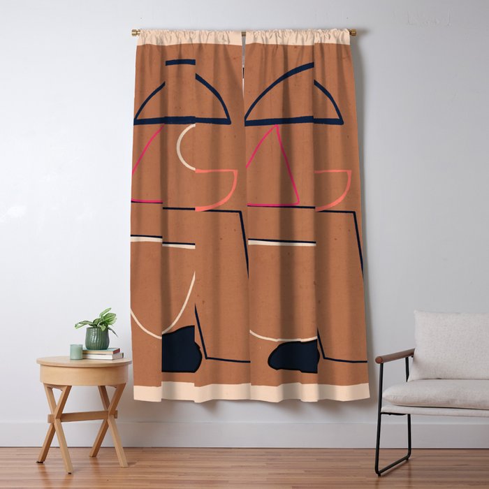 Modern Abstract Minimal Shapes 62 Window Curtain Gallery Image 5