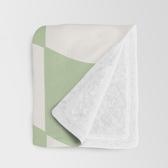 wavy check | pistachio Throw Blanket Gallery Image 3